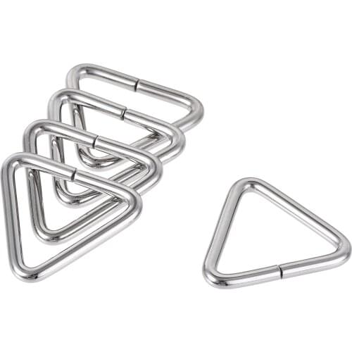 Uxcell Metal Triangle Ring Buckle 0.79"(20mm) Inner Width for Strap Craft DIY 10 Pcs
