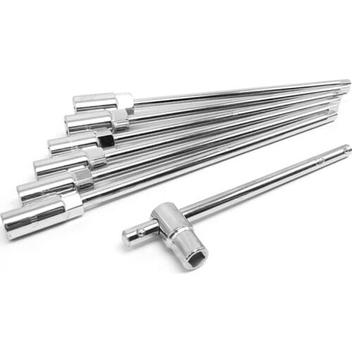 3/8"drive 11pcs multi-functional T type thin walled socket wrench t-spanner maintenance hand tool set with slide rod