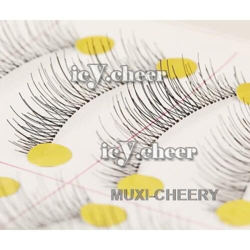 ICYCHEER 10 Pairs Natural Makeup False Eyelashes Long Cross Thick Fake Eye Lashes Handmade Eyelash Extension Beauty Bride Party