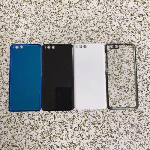 Note3 Original Rear Housing For Xiaomi Mi Note 3 Glass Back Cover Repair Replace Phone Battery Door Case + Logo Sticker