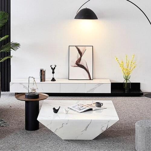 New Style Coffee Table Personalized Creative Marble Coffee Table Postmodern New Sintered Stone Tea Table