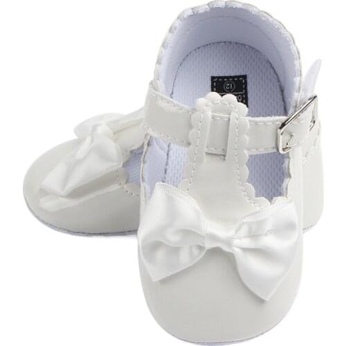 Newborn Baby Girls Shoes PU leather Buckle First Walkers Red Black Pink White Blue First walkers Non-slip Shoes