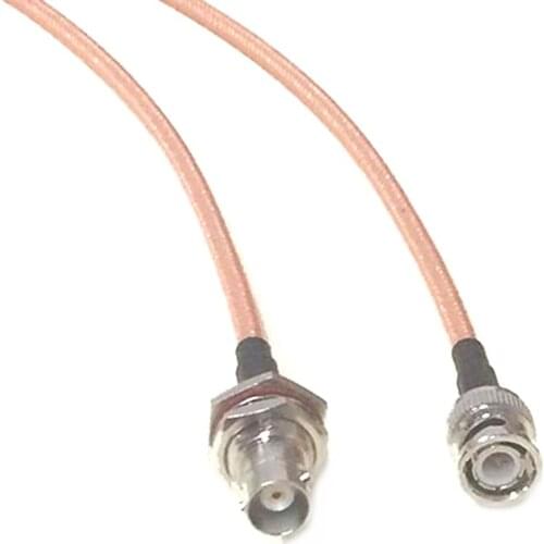 BNC Male to BNC Female Nut RF Coax Cable Adapter RG142 50cm/100cm long high quality low loss Wholesale price