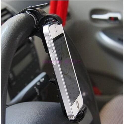 By DHL or Fedex 500pcs car steering wheel tablets/mobile phone holder navigation frame retractable many uses phone bracket