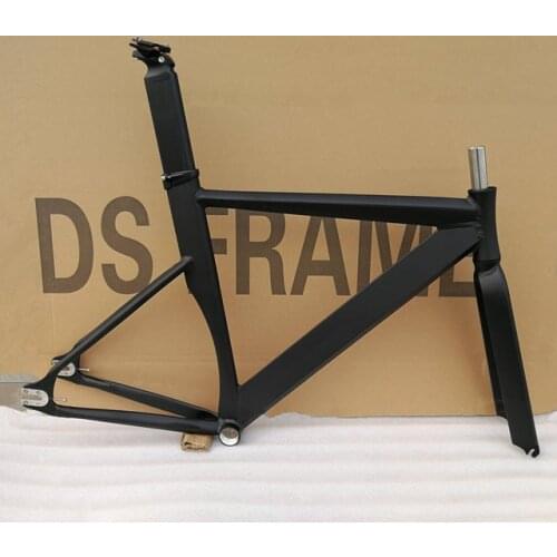 Track bike frame fixie bike frame 48cm 52cm 56cm blue fixed gear bicycle frame include Aluminum alloy fork+stem+seatpost+BB