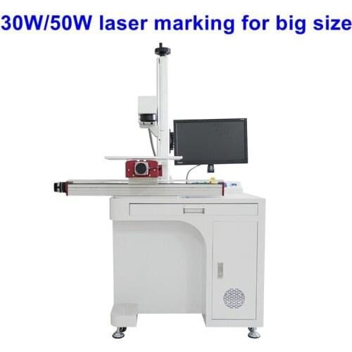 Sliding rail 600 x 600mm 50w 100w fiber laser engravingmarking machine
