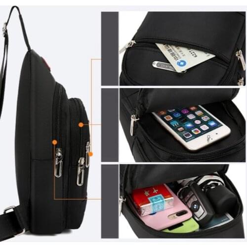 ZK20 Tool Bag Breast Package Men Shoulder Crossbody Bag Leisure Waterproof Hard-Wearing Oxford Cloth Cross Body Chest Bag Travel