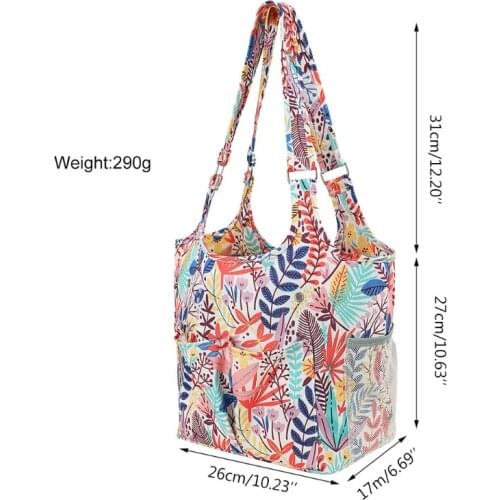 Knitting Bag Yarn Storage Tote Organizer Knitting Crochet Bag DIY Crafts Handbag E56C
