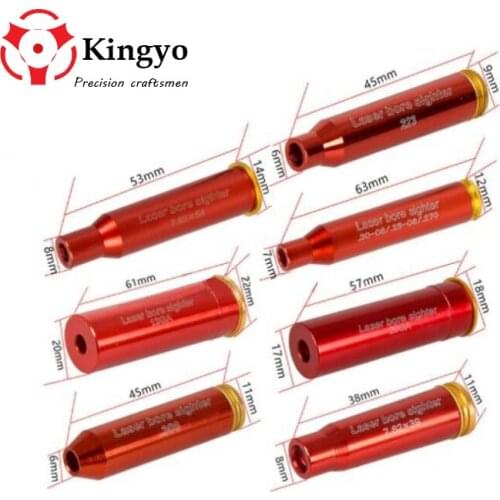 Tactical Red Dot Bore Sight CAL.223/12GA/.308 Boresighter Caliber Cartridge Laser Pointer Sight Collimator Hunting Gun Accessory