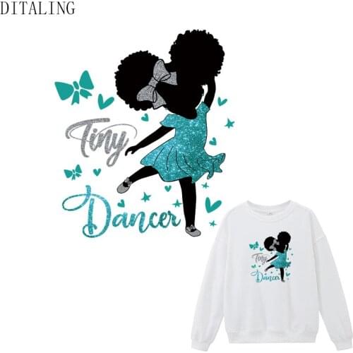 Lovely Dance Kids Thermal Sticker On Clothes DIY Washable Patch On Children T-Shirt Tops Hoodies Iron On Transfer Decal Applique