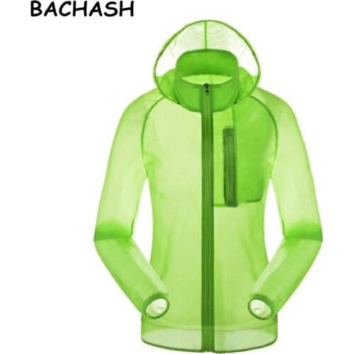 BACHASH 2018 Spring Autumn New Thin Summer Jacket Men Breathabe Windbreaker Zipper Hoodies Fashion Coats For Women And Men