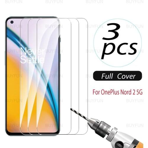 3Pcs Protective Glass For Oneplus Nord 2 N200 N100 N10 CE 5G Screen Protector Glass One plus 9 9r 8t plus 7 7t 6t Tempered Glass
