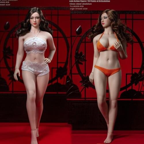 1/6 female action figure body TBLeague PLLB2020-S38 /S39 Flexible Seamless Pale skin Large Breast 12 inch Body