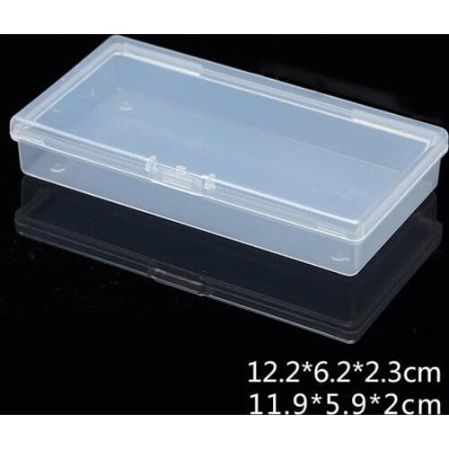 1pc Small plastic box rectangular transparent 12.2*6.2*2.3cm PP Storage Collections Container Box Case Sundries plastic box