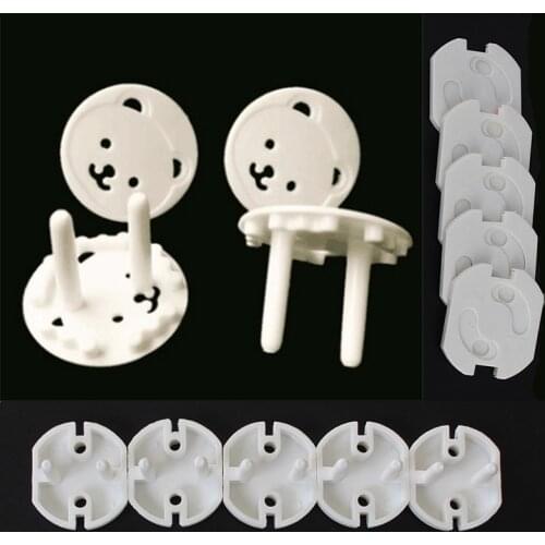 10pcs Baby Safety Rotate Cover 2 Hole Round EU Electric Protection Socket Children Against Plastic Security Locks Cover
