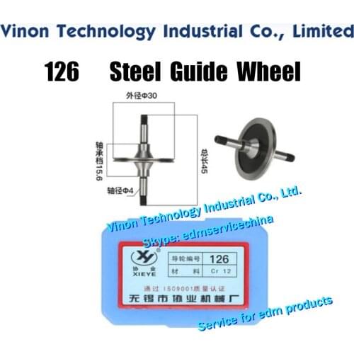 126 Steel Guide Wheel (1 Pair=2PCS) XieYe Brand. Spare Parts.OD.30mm Axis dia 4mm,Total length 45mm.High Precision Guide-Pulley