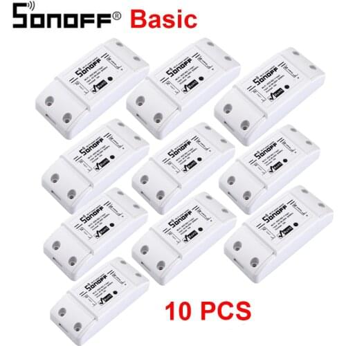 2/3/4/5/6/10/20pcs Sonoff Basic 10A/2200W Wireless Remote Switch Timer WiFi Switch Smart Automation Module for Alexa Google Home