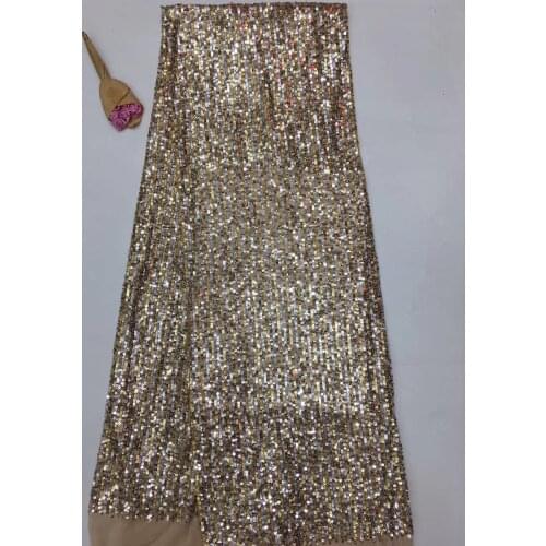 2020 Latest French Nigerian Laces Fabrics High Quality Sequins African Laces Fabric Wedding French Net Lace ZX3266