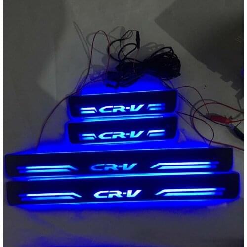 4PCS Welcome Pedal Car Exterior Parts LED Door Sill Scuff Static light For Honda CRV