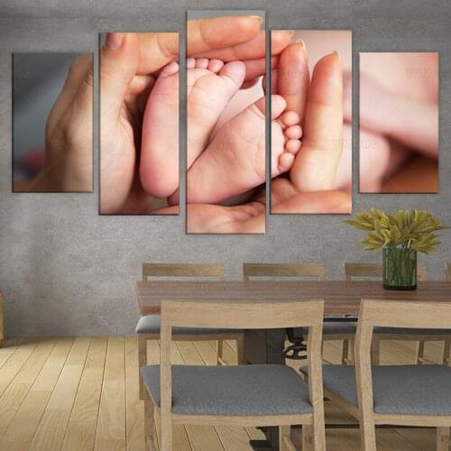 HD Printed 5 piece canvas Family Maternal Love wall Art Painting for living home room decor posters and prints art framed