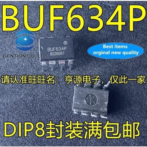 5pcs real photo 100% new and orginal BUF634P BUF634 DIP - 8 of 8 feet high-speed operational amplifier