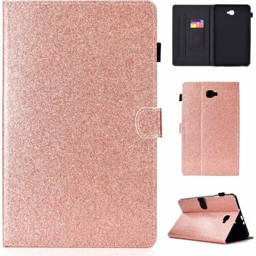 For Galaxy Tab A 10.1 Glitter Bling Leather PU Stand Case For Samsung Galaxy Tab A 10.1 2016 T585 T580 T580N Tablet Cover Case