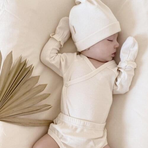 Naturaborn GOTS Certified Kimono Collar Newborn Baby Bodysuit