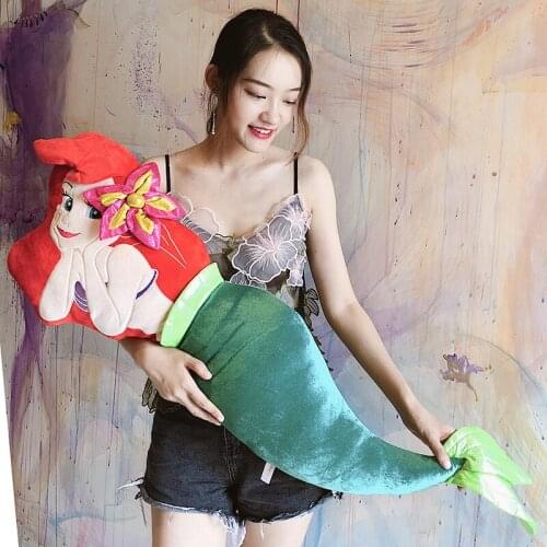Large 120cm The little Mermaid Ariel Princess Plush Stuffed Toy Dolls Soft Pillow Cushion For Children Girls Christmas Gift