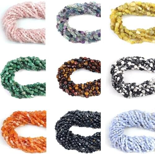 5*8mm Natural Oval Shape Gravel Stone Beads Loose Beads For Jewelry Making DIY Charm Necklace Bracelets Accessories 15