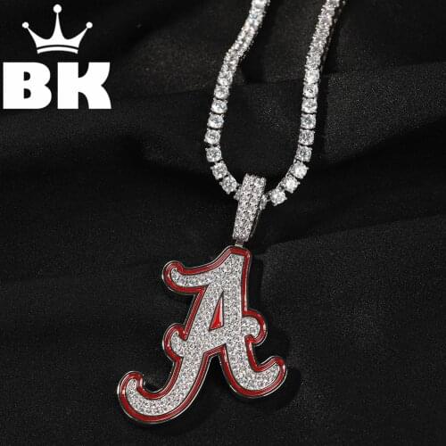 THE BLING KING Dripping Oil A Pendant Necklace Hip Hop Full Iced Out Cubic Zirconia gold sliver CZ Stone
