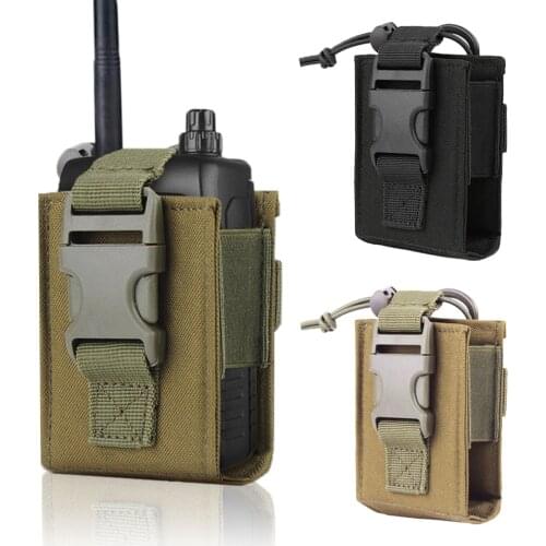 Tactical Molle Walkie Talkie Pouch Interphone Storage Bag Outdoor Molle Radio Pouch Walkie-Talkie Case Holder Accessary Bag
