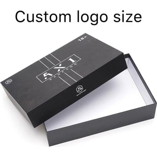 Logo Customized Jewelry Black Gift Boxes for Necklace Earrings Bracelets Keychain Accept Dropshipping size 1000pcs