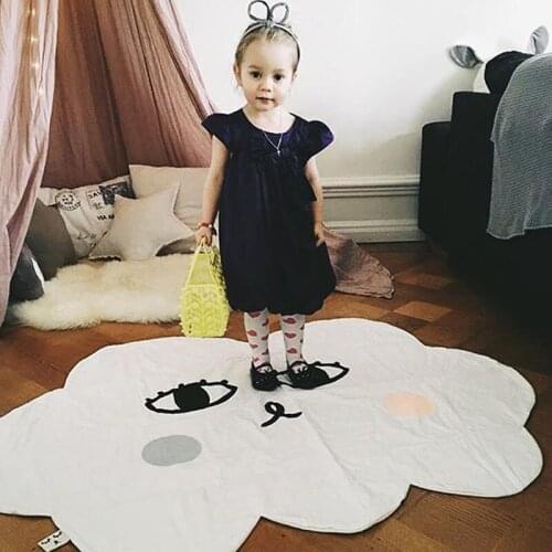 Baby Blanket Nordic Style Cartoon Cloud Floor Mat Baby Crawling Pad Cotton Kids Boys Girls Padded Play Mats 120*100cm