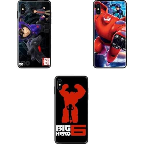 For Mens Cartoon Big Hero For Galaxy A5 A6 A7 A8 A10 A10S A20 A20S A20E A21S A30 A30S A40 A50 A70 A71 A70E Black Soft TPU