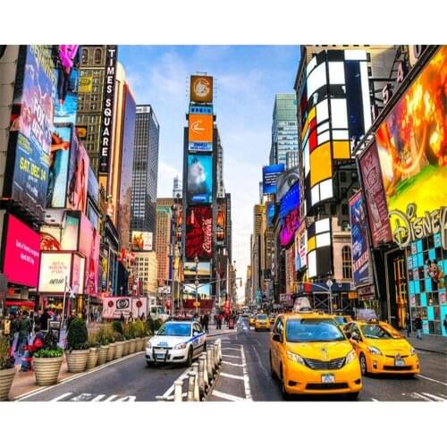 Beibehang Modern style background Wallpaper city Architecture Times Square TV Wall Background Wall 3d wallpaper papel de parede