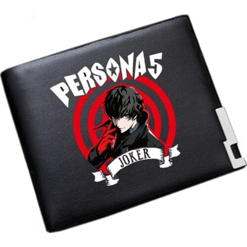 2019 Hot Game Persona 5 P5 Printing Unisex Long Purse Pu Leather Short Wallet Ren Amamiya Anime Card Holder Pu Leather Money Bag