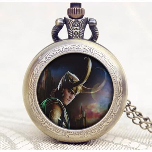 Classic Pocket Watch Loki Ragnarok Game Adventure Mythology Quartz New Men Chain P1176