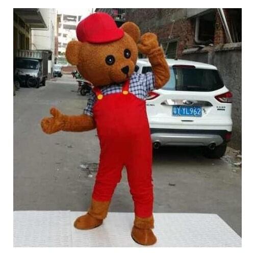 Teddy Costume Adult Teddy Bear Mascot Costume Fancy Dress Clothing Halloween Party Carnival Events Adult Size Free Shipping