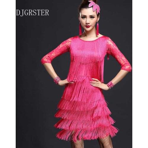 Latin Dance Dress Women Girls Dance Wear Regata Feminina Roupa De Ginastica Vestido De Baile Latino Dance Costume 2019 NEW STYLE