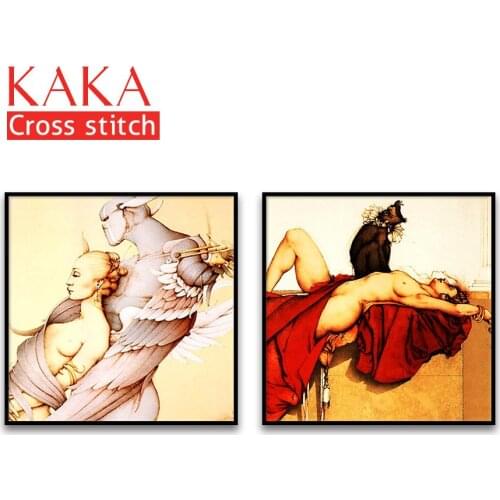 Cross stitch kits,Embroidery needlework sets with printed pattern,11CT-canvas for Home Decor Painting,Portrait Full NCKP020