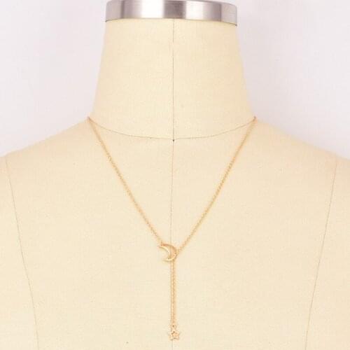 New Summer Moon Star Pendant Necklace for Women Trendy Jewelry Accessories