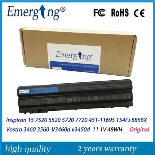48WH Original New Laptop Battery for Dell Inspiron 15 8858x 7520 5520 5720 7720 451-11695 T54FJ Vostro 3460 3560 V3460 v3560