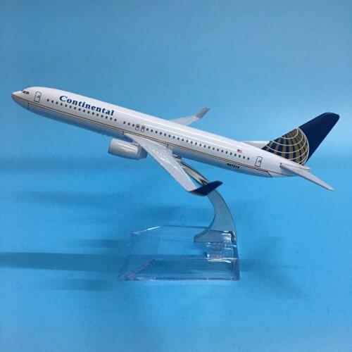1:400 16cm Passenger Plane Boeing B737-800 N27213 Continental Airlines Alloy Airbus Juguetes Toy Airplane Model Collectible