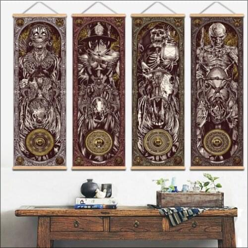 Evil spirit Poster Canvas restaurant poster bar scroll frame death mural picture scroll painting