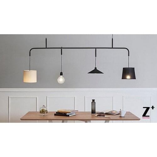 American Style modern Pendant Light four heads bulbs Edison Lamp Loft Coffee Bar Restaurant Kitchen Lights