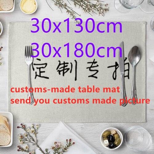 Rectangle 30x180cm 30x130cm Customs Made Table Mat Placemat Pad Table Runner Place Mats for Dining Table