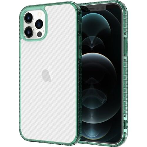 Luxury Clear Transparent Case For iPhone 11 12 X Xr Xs Pro Max Soft Plain Carbon Fiber protection Back cover Gradient case capa