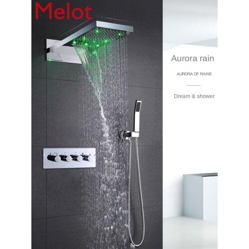 Hidden Waterfall Shower Concealed Embedded Wall Shower Flying Rain Shower Set Hidden Home