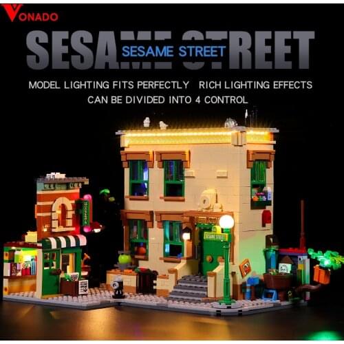LED lighting kit for 21324 sesame street (LED Included Only, No blocks)