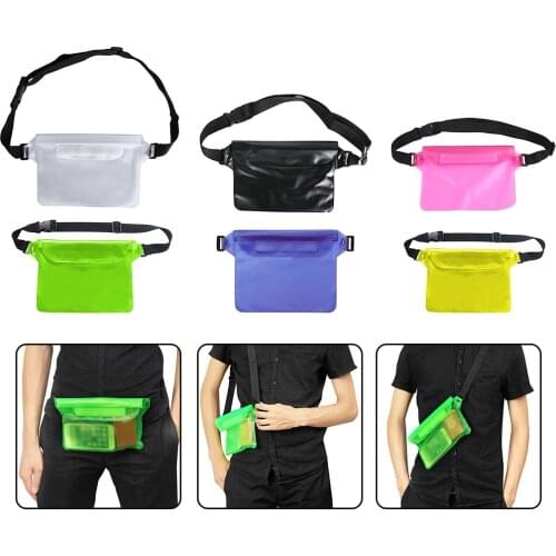 Waterproof Swimming Bag Ski Drift Diving Waistbag Waist Pack Bag Underwater Mobile Phone Bags Case Cover For Beach Boat Sports